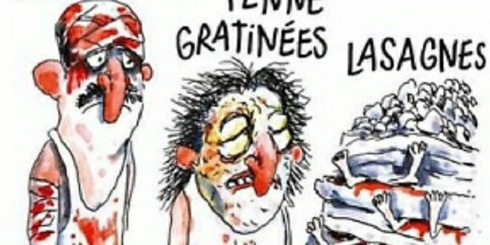Demandan a Charlie Hebdo por viñeta sobre terremoto en Italia