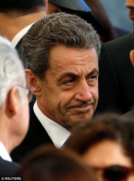 Líderes mundiales acuden al funeral de Shimon Peres - Shimon-Peres-Sarkozy