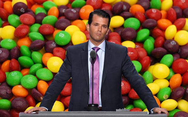 Hijo de Trump compara a refugiados sirios con dulces envenenados - SkittleTrump