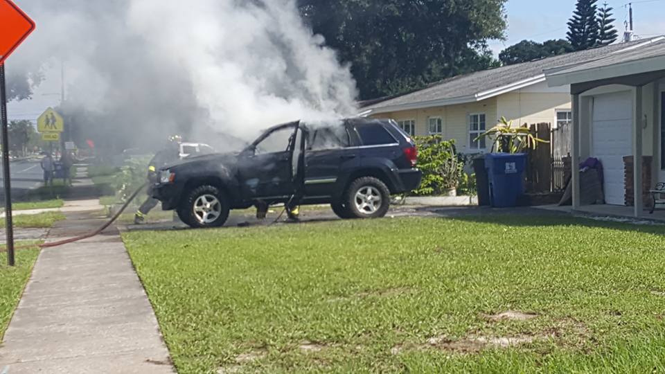 Explosión de Galaxy Note 7 incendia camioneta en Florida - accidente-samsung