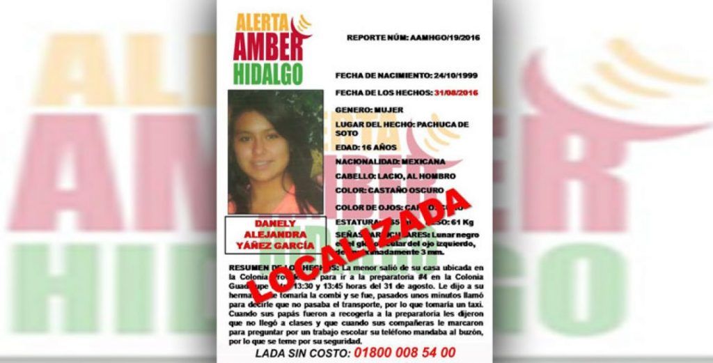 Encuentran a joven cuya madre pidió ayuda a Osorio Chong - alerta-amber-hidalgo-1024x521