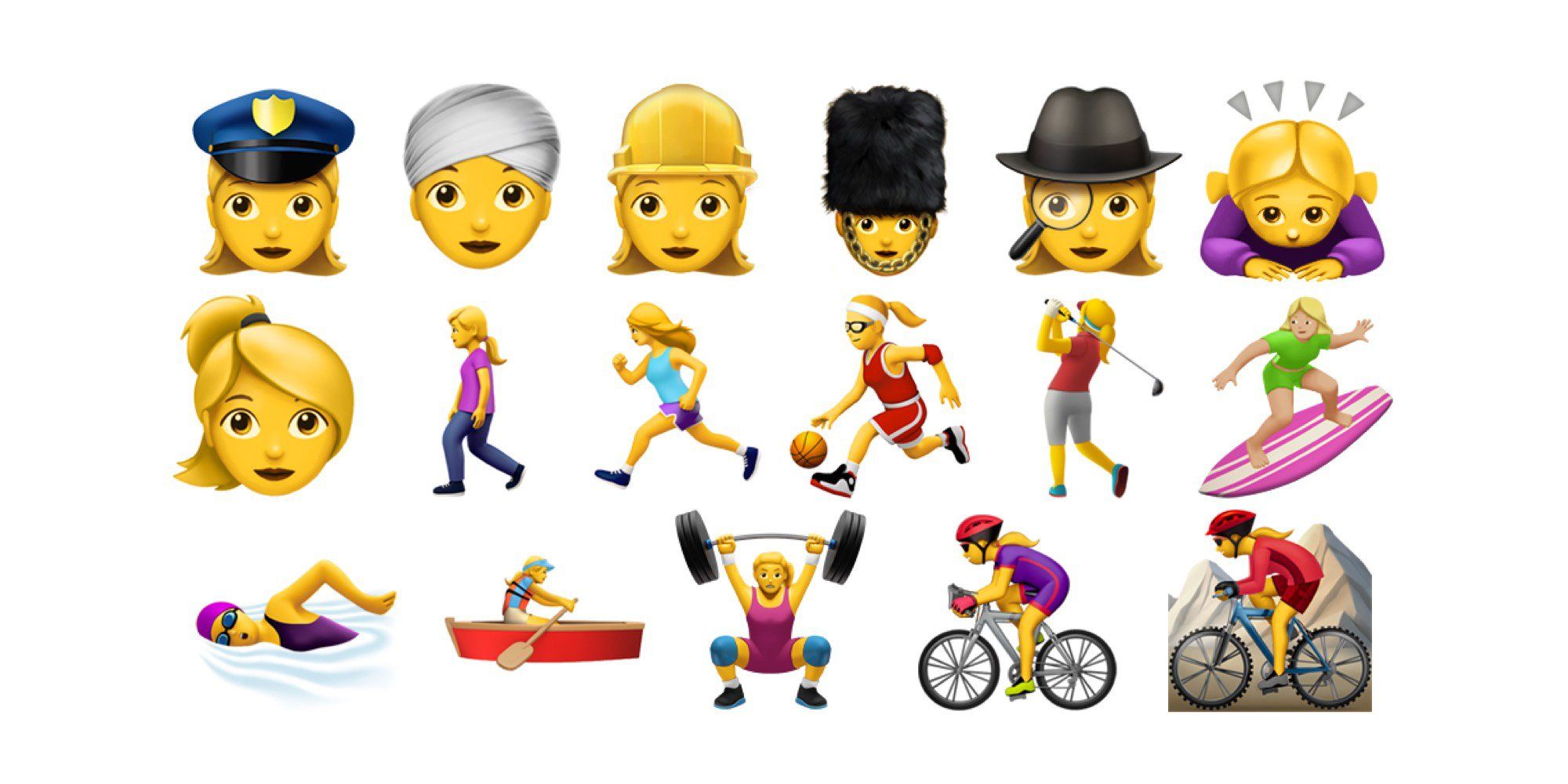 Los emojis de iOS 10 que promueven la igualdad de género