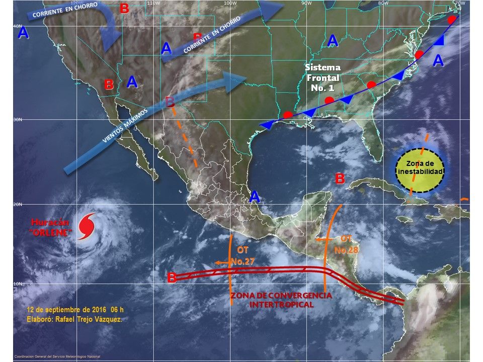 Continuarán las lluvias en el occidente y sureste del país - clima-1209