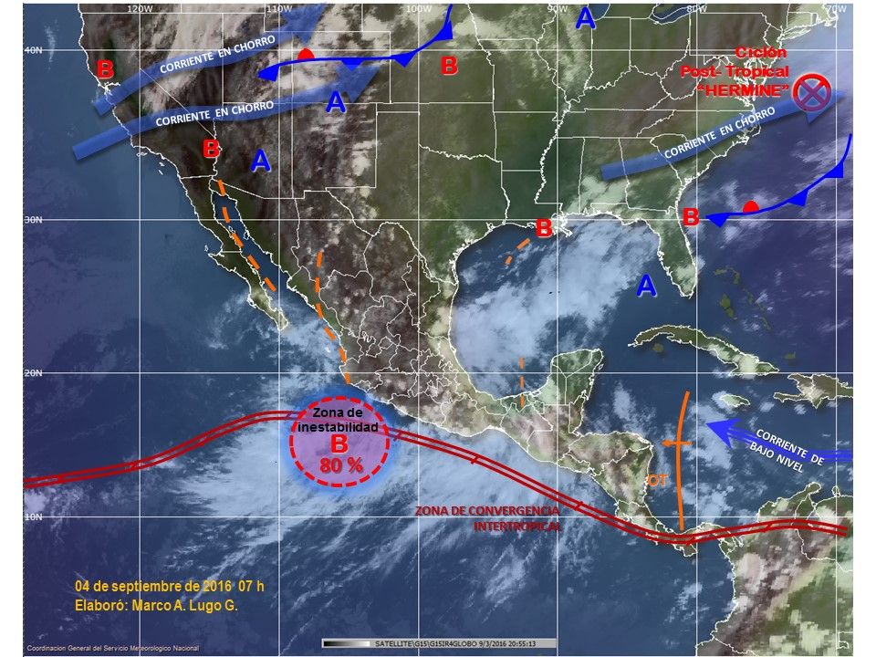 Continuarán lluvias en la mayor parte del país - clima