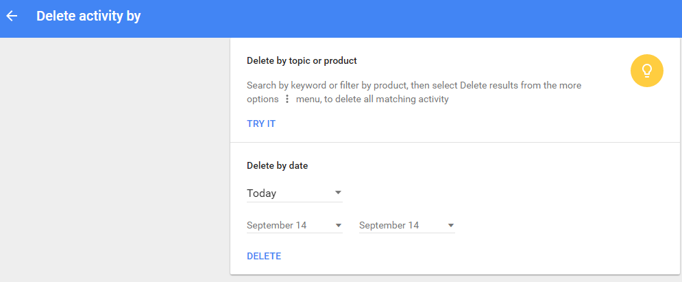 Cómo borrar tu huella de internet - delete-activity