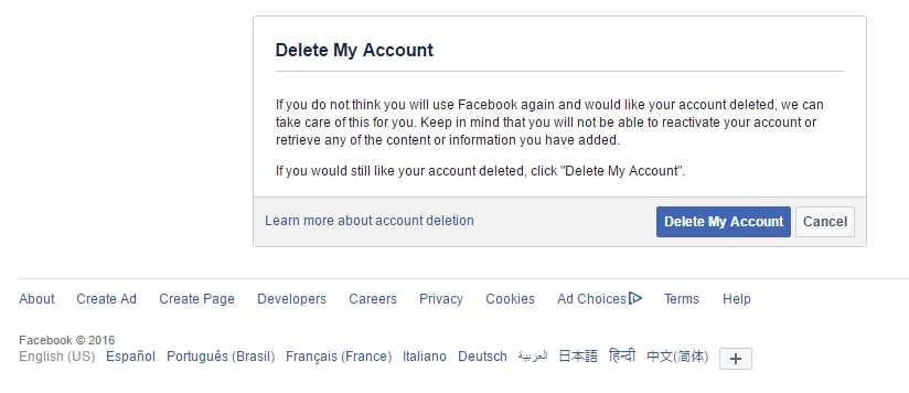 Cómo borrar tu huella de internet - delete-facebook