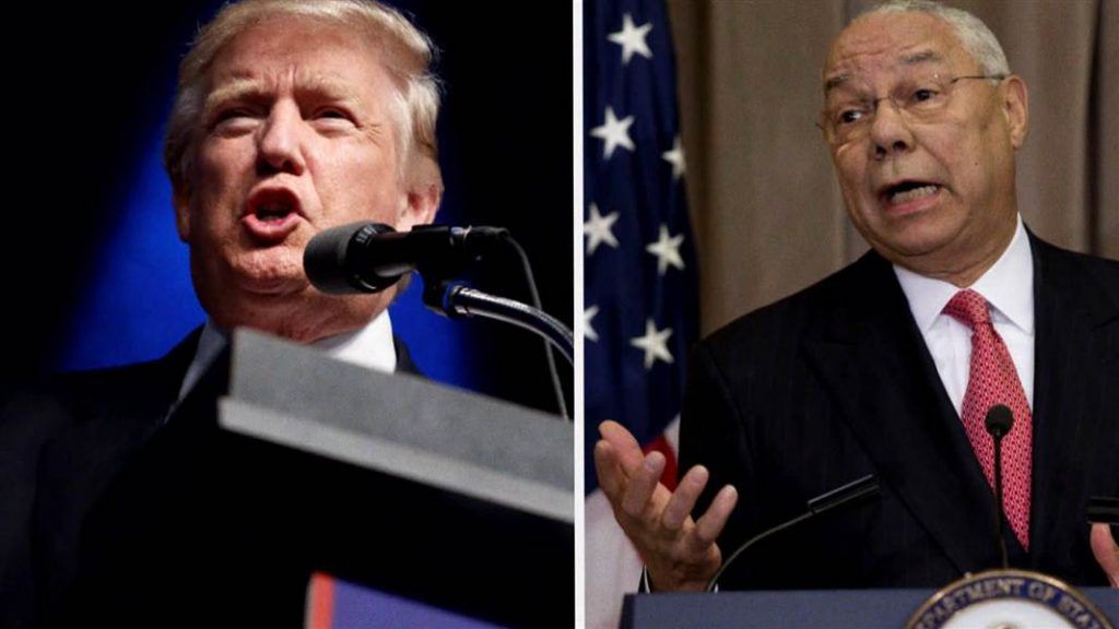 Colin Powell critica a Trump y Clinton en correos filtrados - donald-trump-colin-powell-1024x576