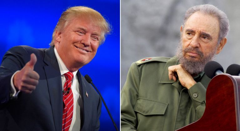Trump niega haber hecho negocios con Cuba - donald-trump-fidel-castro