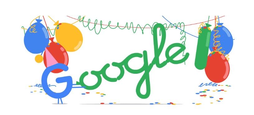Google celebra su aniversario 18 con doodle
