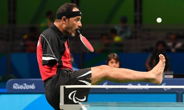 Ibrahim Hamadtou, el atleta que juega ping pong paralímpico sin manos