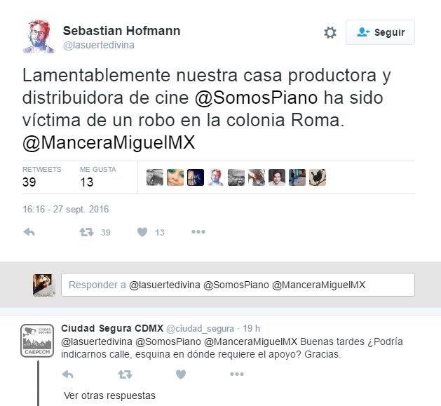 Roban distribuidora y productora de cine en la colonia Roma - hofmann