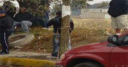 Linchan a asaltante de combi en Tlalnepantla