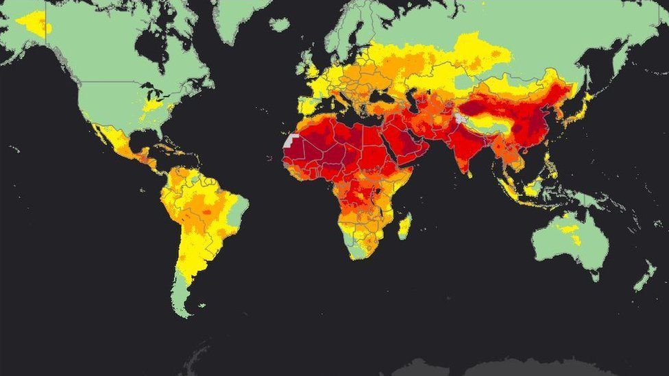 El 92 por ciento de la población mundial vive en lugares contaminados: OMS - mapa-contaminacion-mundial