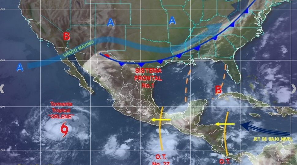 La tormenta tropical Orlene se forma en el Pacífico