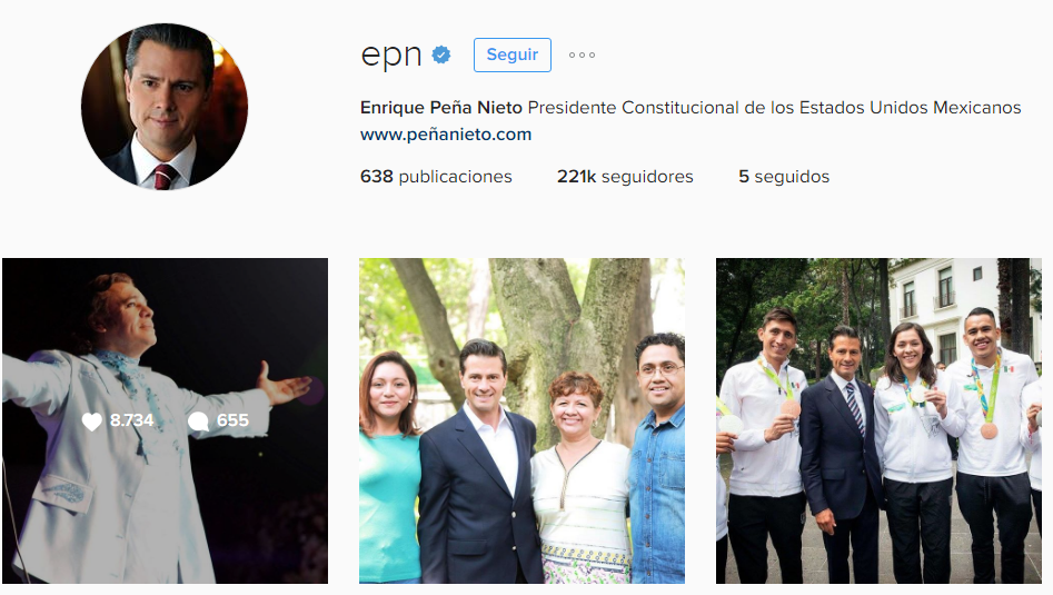 Cuarto informe de gobierno se podrá seguir en redes sociales - peña-nieto-instagram