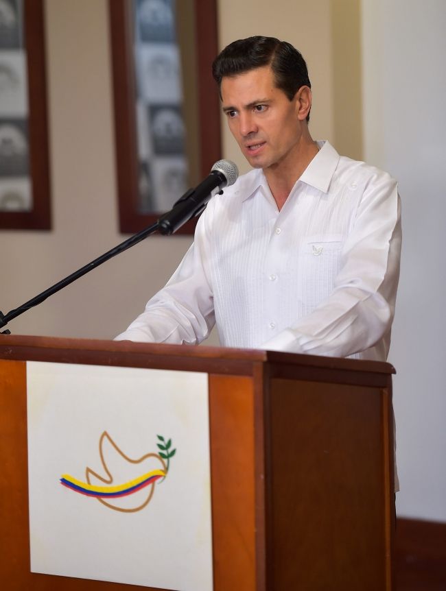 México quiere ser testigo de la paz de Colombia: Peña Nieto - peña