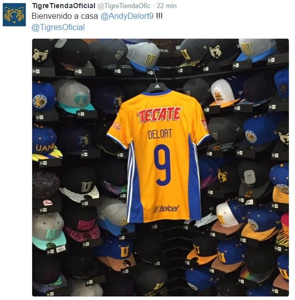 Tigres anuncia contratación de Andy Delort - playera-delort