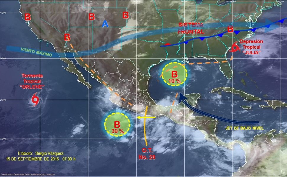 Tormentas intensas seguirán afectando el sur del país - pronostico-1509-2