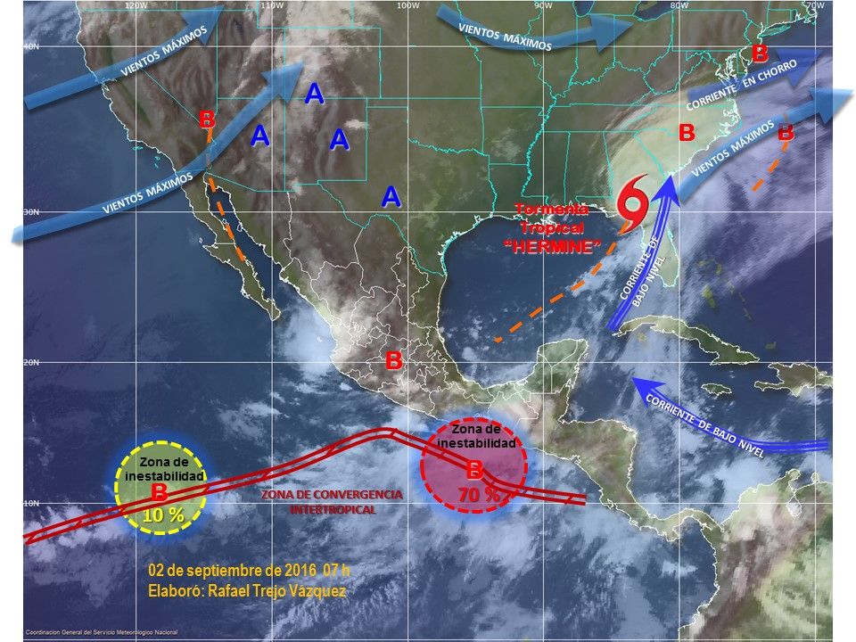 Habrá tormentas intensas en Oaxaca, Chiapas y Veracruz - pronostico-2-de-septiembre-2