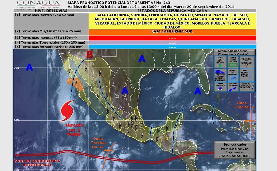 Prevalece pronóstico de tormentas en gran parte del país - pronostico-2009