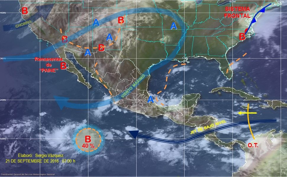 Continuarán las lluvias en gran parte del país - pronostico-2109