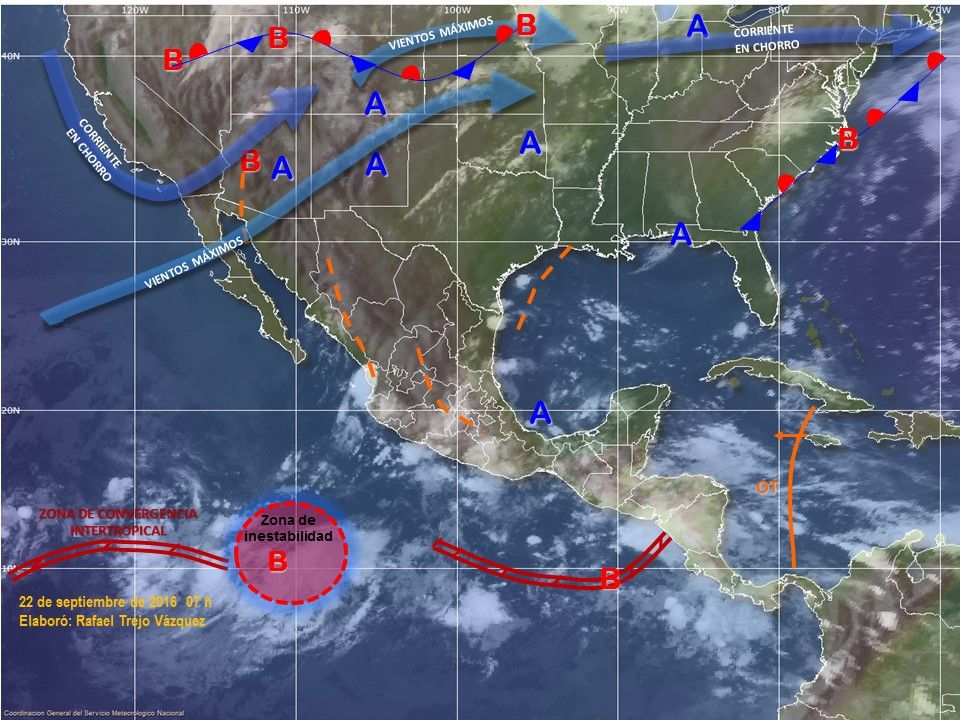 Tormentas afectarán centro y sureste del país - pronostico-2209