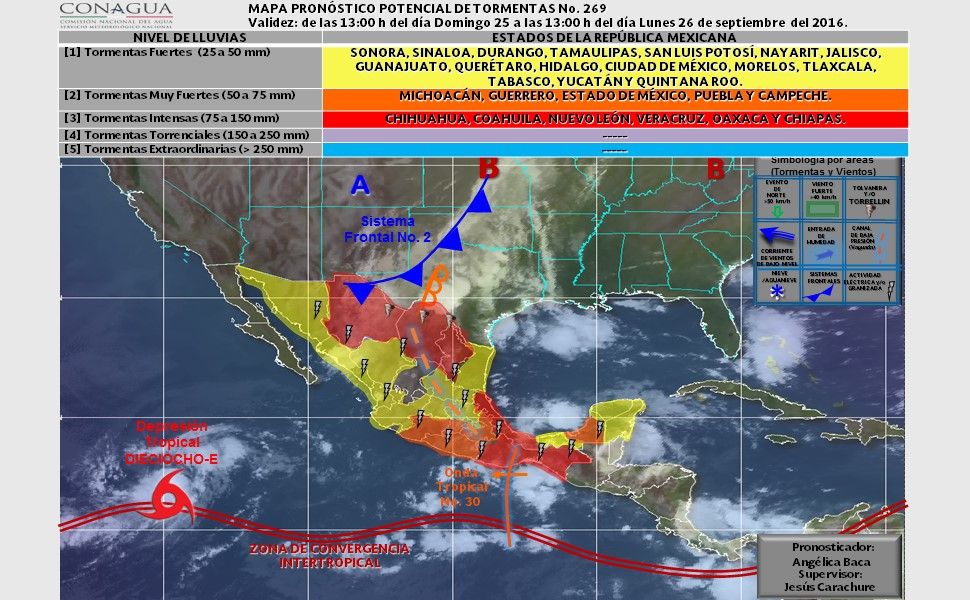 Frente frío 2 continuará afectando el norte del país - pronostico-2609
