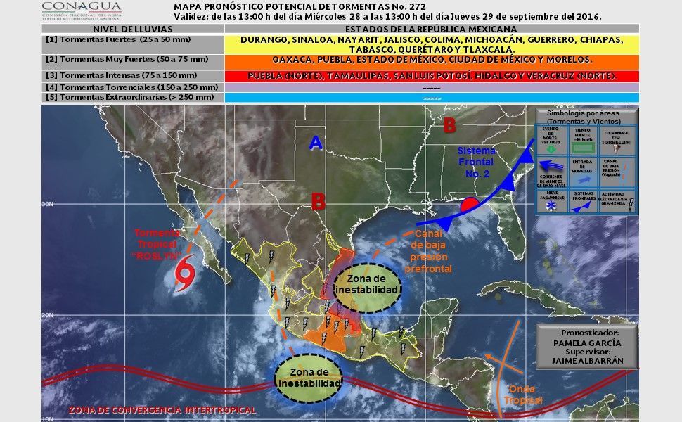 Se mantiene pronóstico de lluvias para gran parte de México - pronostico-2909-2