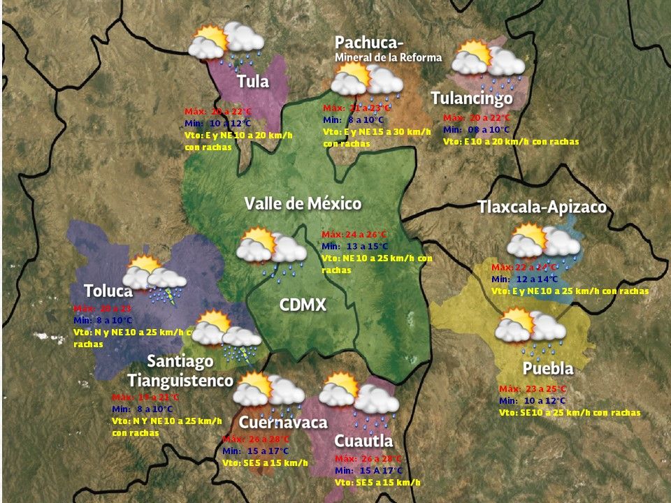Continuarán las lluvias en el occidente y centro del país - pronostico-vdm0909