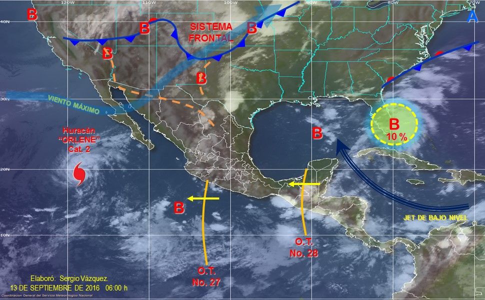 Se esperan fuertes lluvias en el sureste del país - pronostico1309