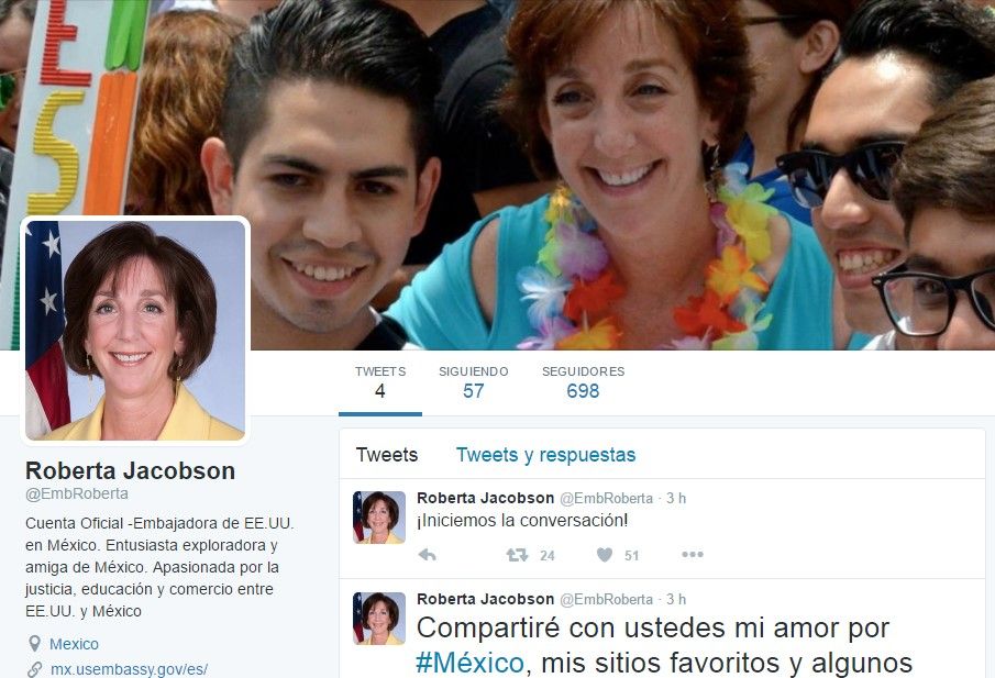 Roberta Jacobson se une a Twitter