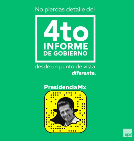 Cuarto informe de gobierno se podrá seguir en redes sociales - snapchat-emx