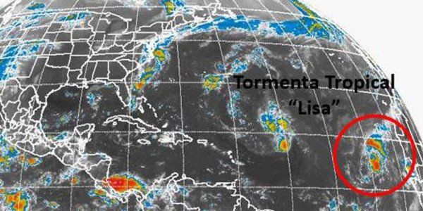 Se forma tormenta tropical Lisa en el Atlántico