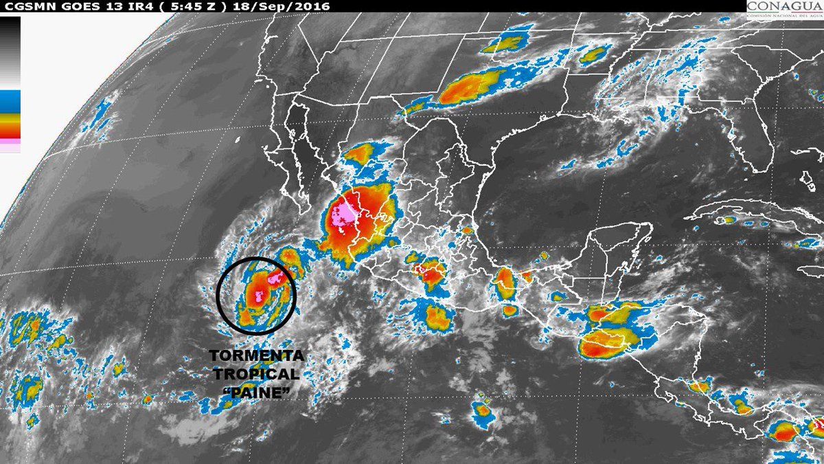 Se forma tormenta tropical Paine en el Pacífico mexicano - tormenta-paine