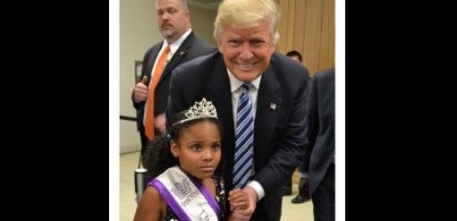 ‘Little Miss Flints’ se asusta al conocer a Donald Trump