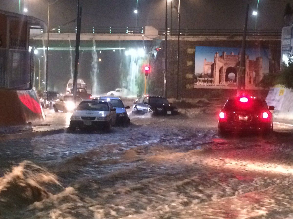 Severas inundaciones en Tuxtla Gutiérrez