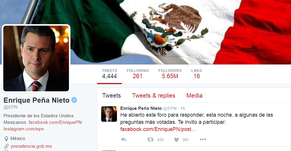 Cuarto informe de gobierno se podrá seguir en redes sociales - twitter-epn