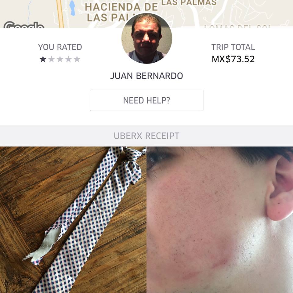 Usuaria de Uber denuncia agresión de conductor - uber