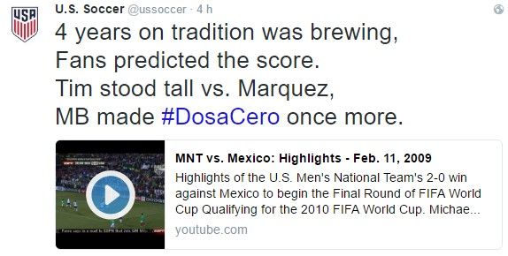 EE.UU. enfrentará a México en Columbus - us-soccer-tuit