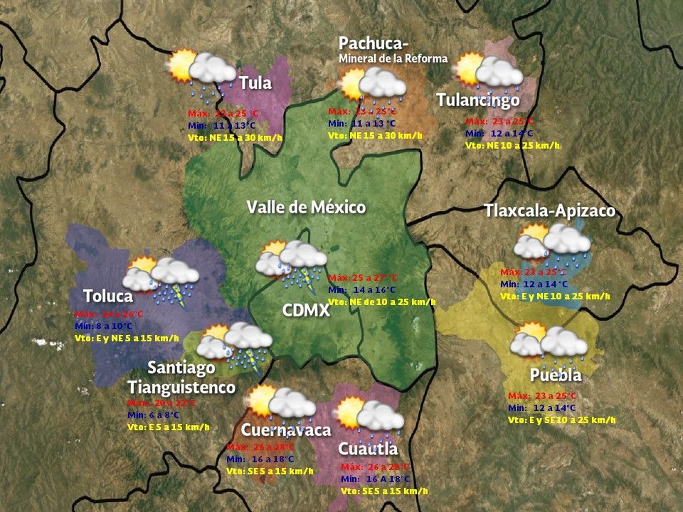 Tormentas afectarán el centro, sur y sureste de México - vdm-1609