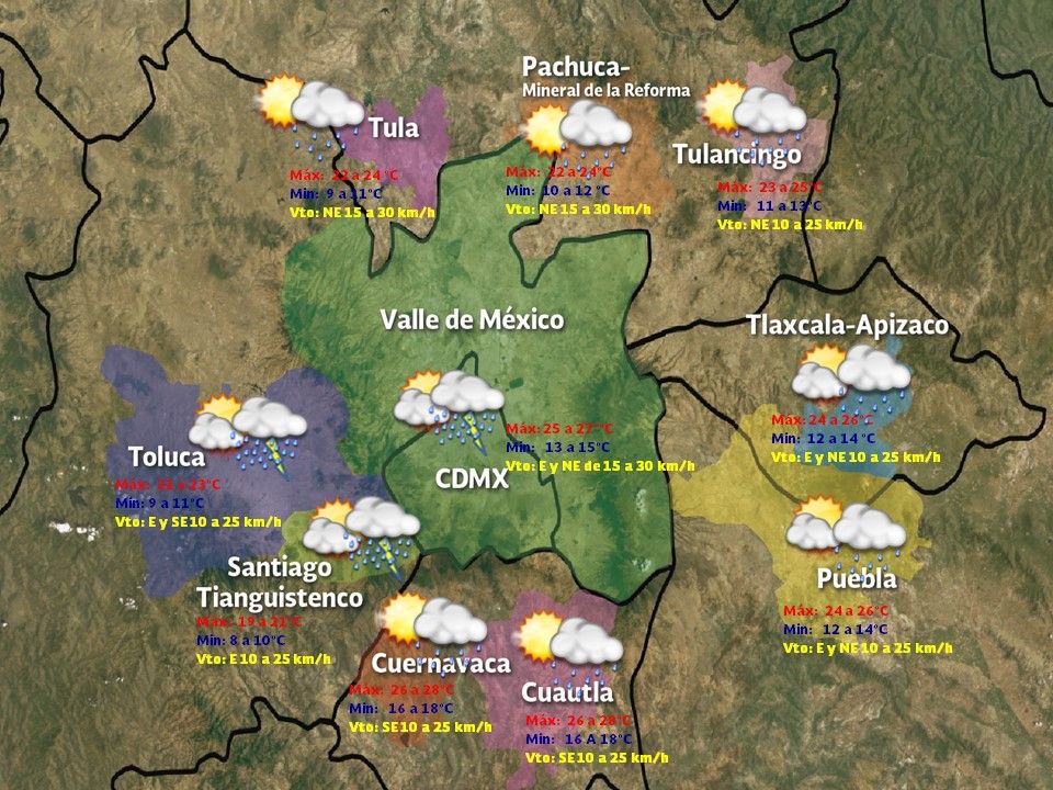 Tormentas fuertes afectarán la mayor parte del país - vdm-1809