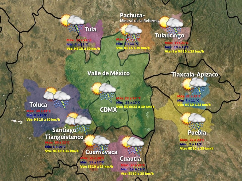 Continuarán las lluvias en gran parte del país - vdm-2109