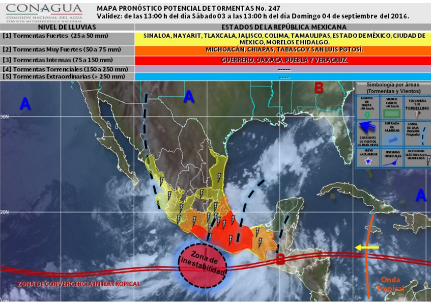 Continuarán lluvias en la mayor parte del país - vdm0409