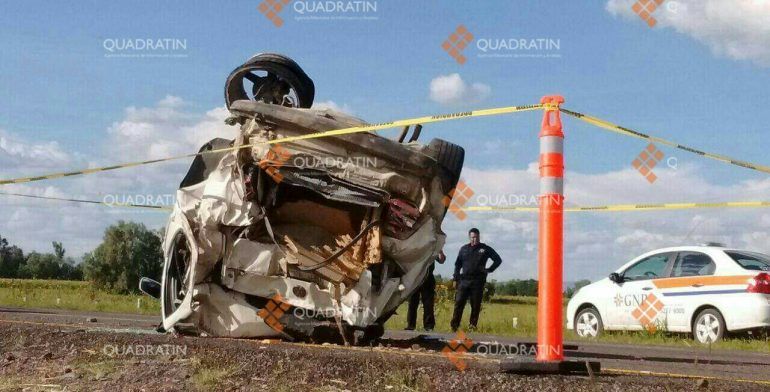 Volcadura en Guanajuato deja un muerto y dos lesionados