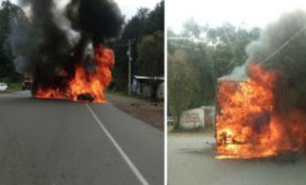 Normalistas roban e incendian vehículos en Michoacán - 1023959_NpAdvHover