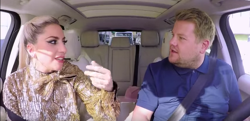 Video: Lady Gaga se subió al carpool karaoke de James Corden