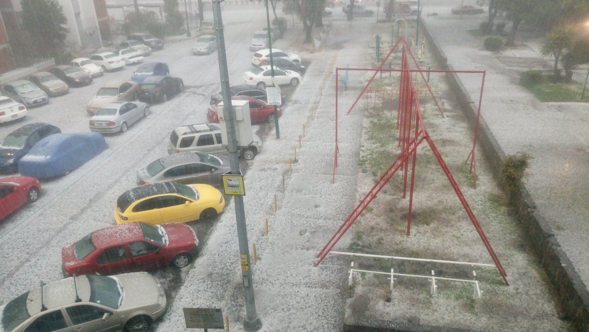 Graniza en el Valle de México