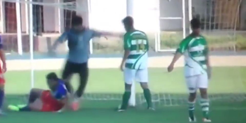 Video: portero patea brutalmente a jugador y le provoca fractura de cráneo