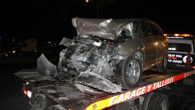 Choque entre camionetas deja cinco lesionados en Apodaca
