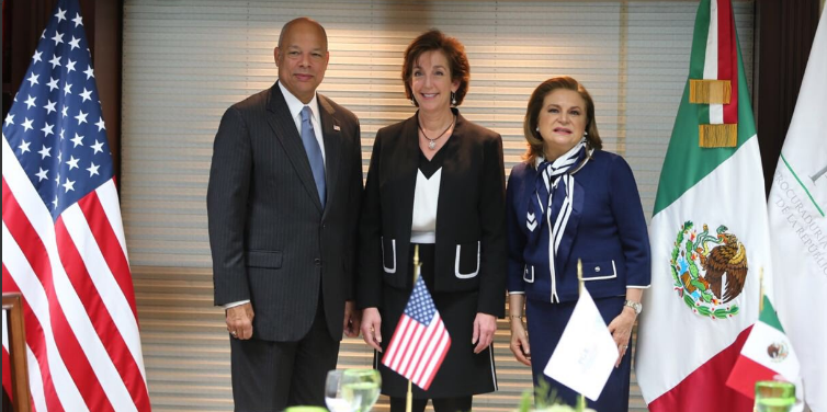 Arely Gómez se reune con el secretario de Seguridad Interna de EE.UU.